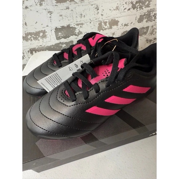Adidas Goletto VIII FG J Soccer Shoes Youth 1.5 US Black Pink Cleats GX6907‎ New - Picture 2 of 8